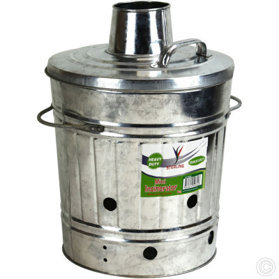 Galvanised Metal Incinerator Mini 15L