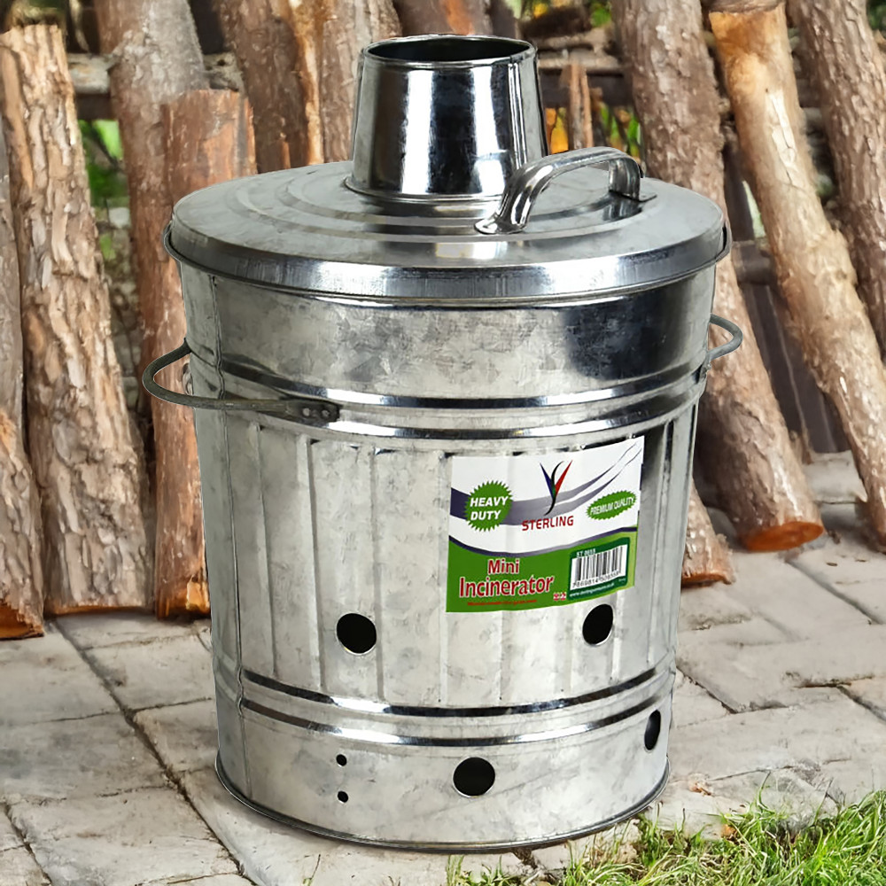 Galvanised Metal Incinerator Mini 15L