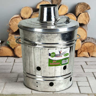 Galvanised Metal Incinerator Mini 15L