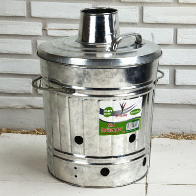Galvanised Metal Incinerator Mini 15L