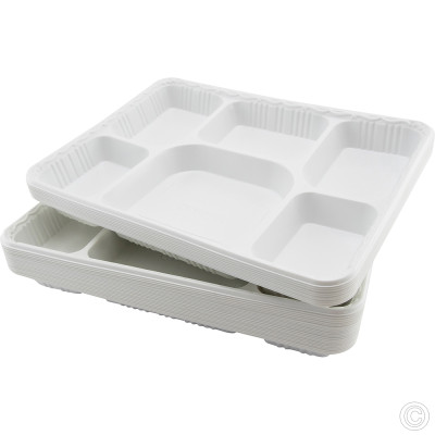 Reusable Plastic Tray 6CP 25 Pack