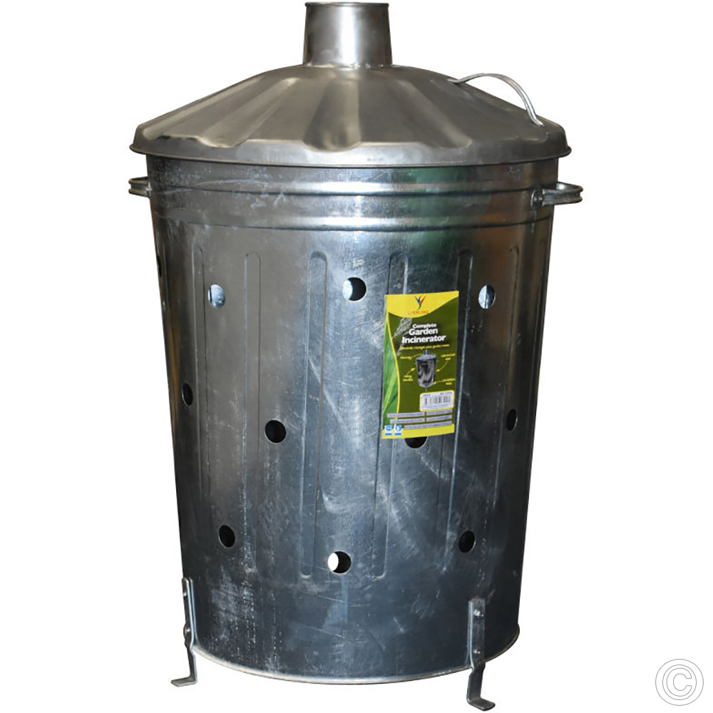 Galvanised Metal Incinerator Large 90L