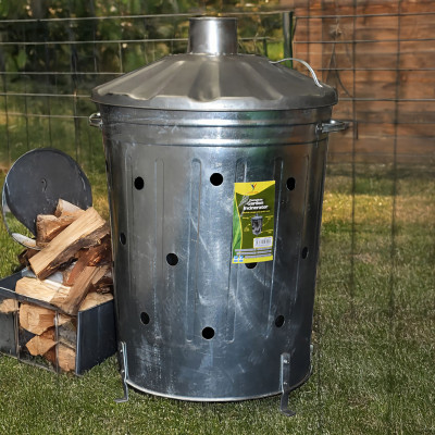 Galvanised Metal Incinerator Large 90L