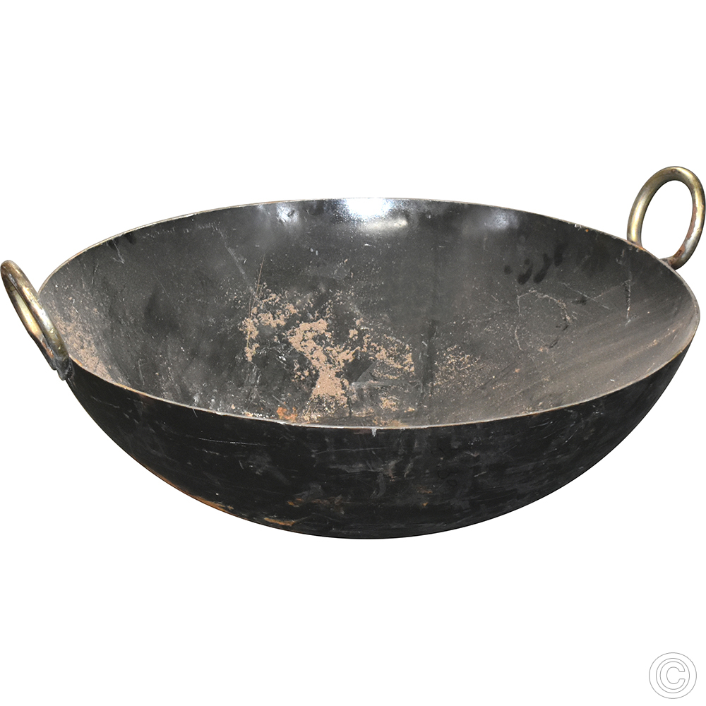 Black Iron Kadai Wok 32