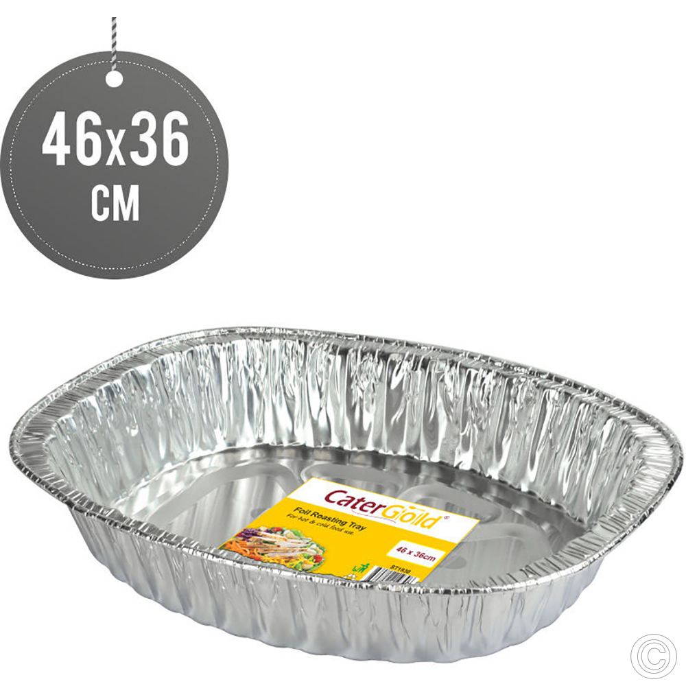 Foil Roasting Tray Oval Large (46x36x8cm)