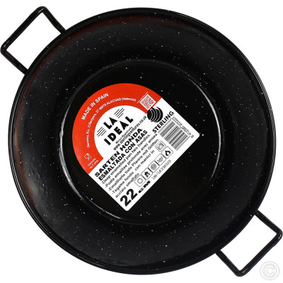 Non Stick Deep Enamel Wok 22cm