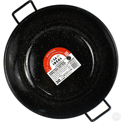 Non Stick Deep Enamel Wok 30cm