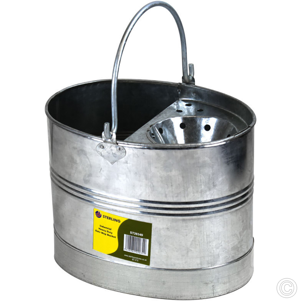 Industrial Galvansied Metal Mop Bucket Heavy Duty