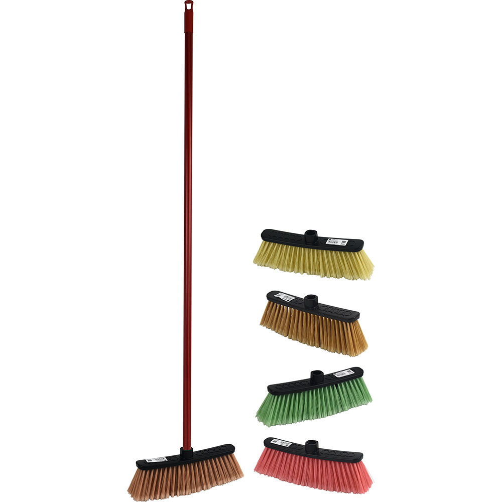 Indoor Sweeping Broom With Metal Handle (Soft Bristles)
