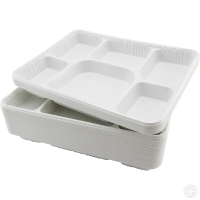Reusable Plastic Tray 6CP 50 Pack