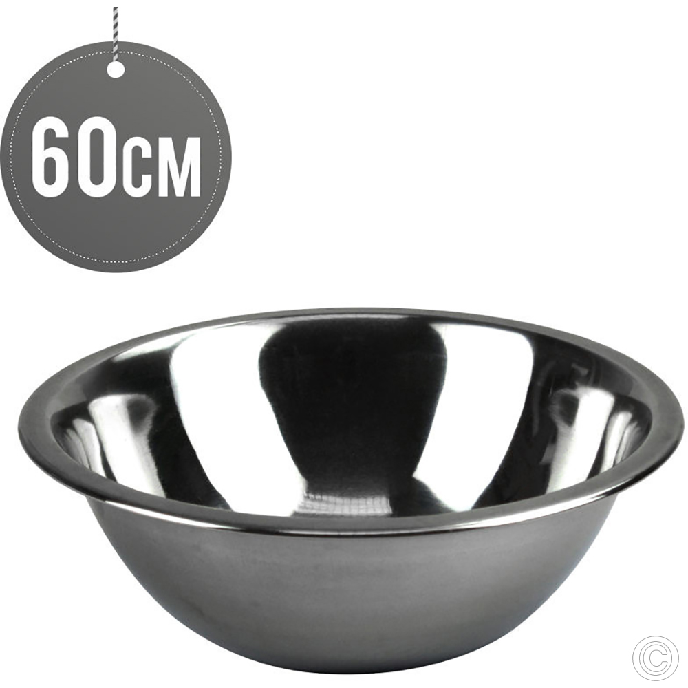 Stainless Steel Deep Mixing Bowl 60 cm