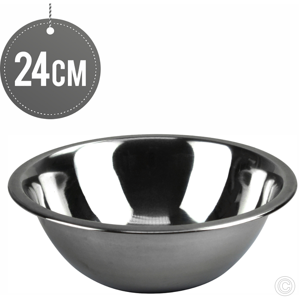 Stainless Steel Deep Mixing Bowl 24 Cm