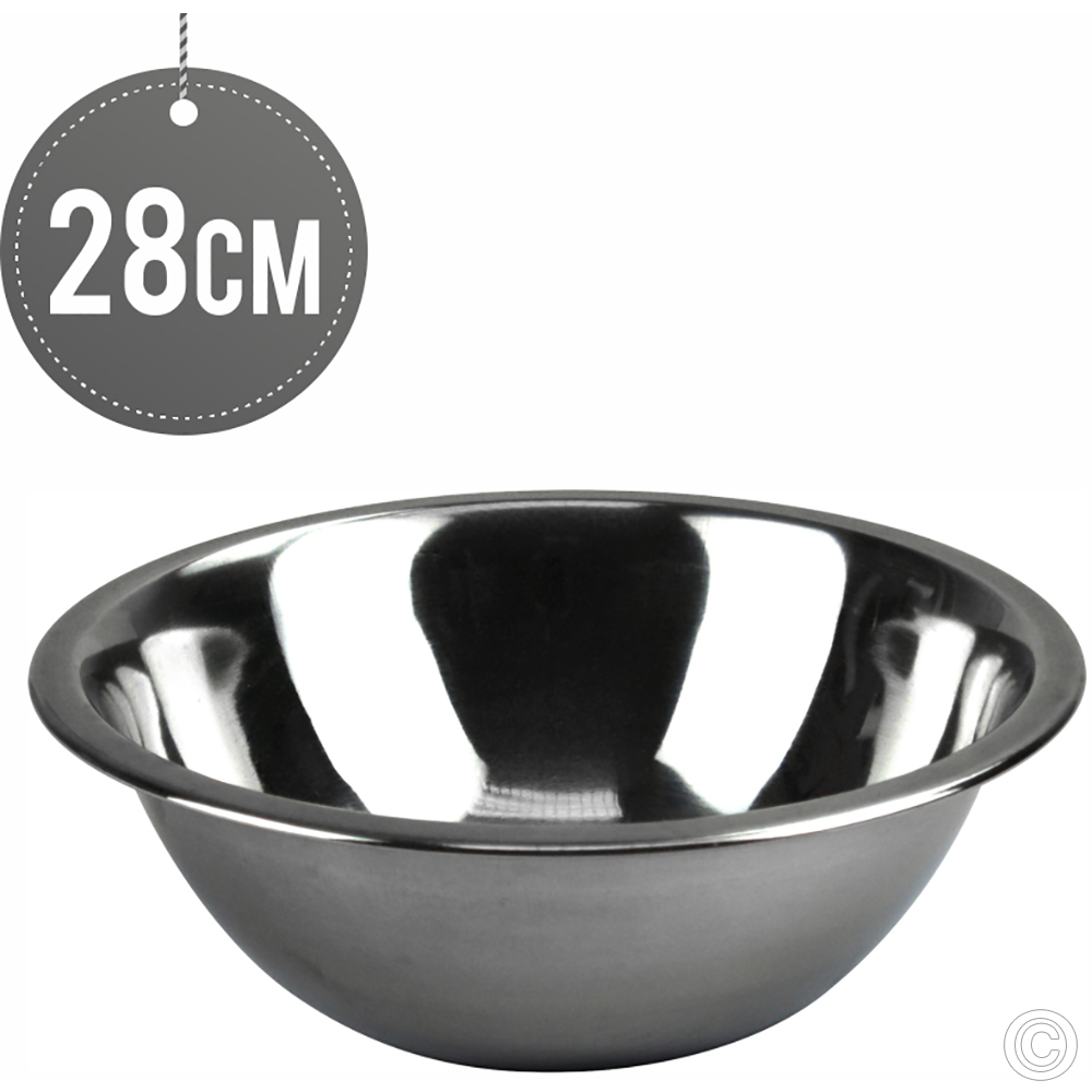 Stainless Steel Deep Mixing Bowl 28 Cm