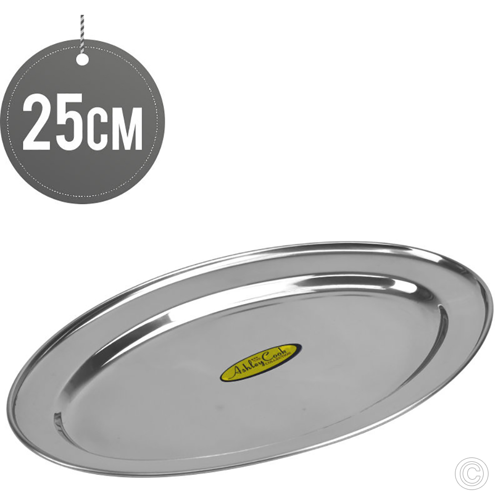 Stainless Steel Oval Tray 25 Cm