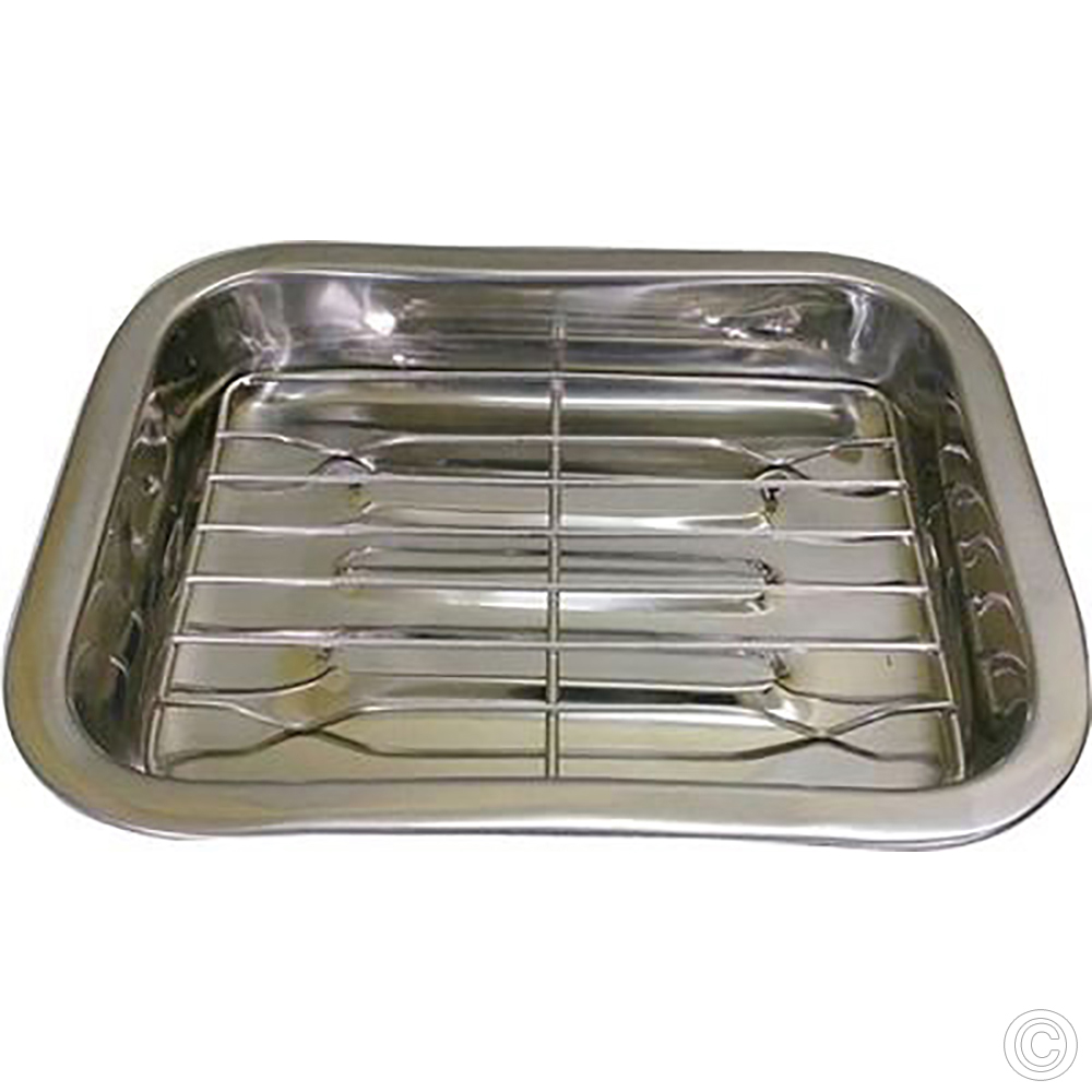 Stainless Steel Lasagna Tray With Grill 40 cm