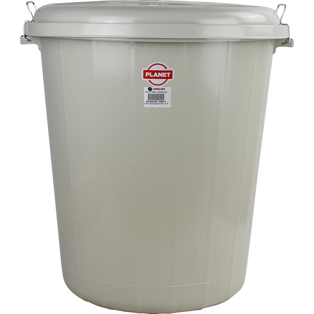 Lock Bin With Lid 90 L Grey