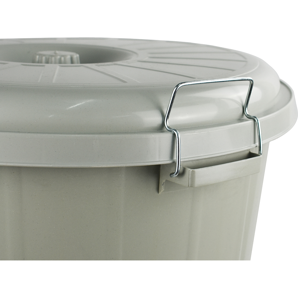 Lock Bin With Lid 90 L Grey
