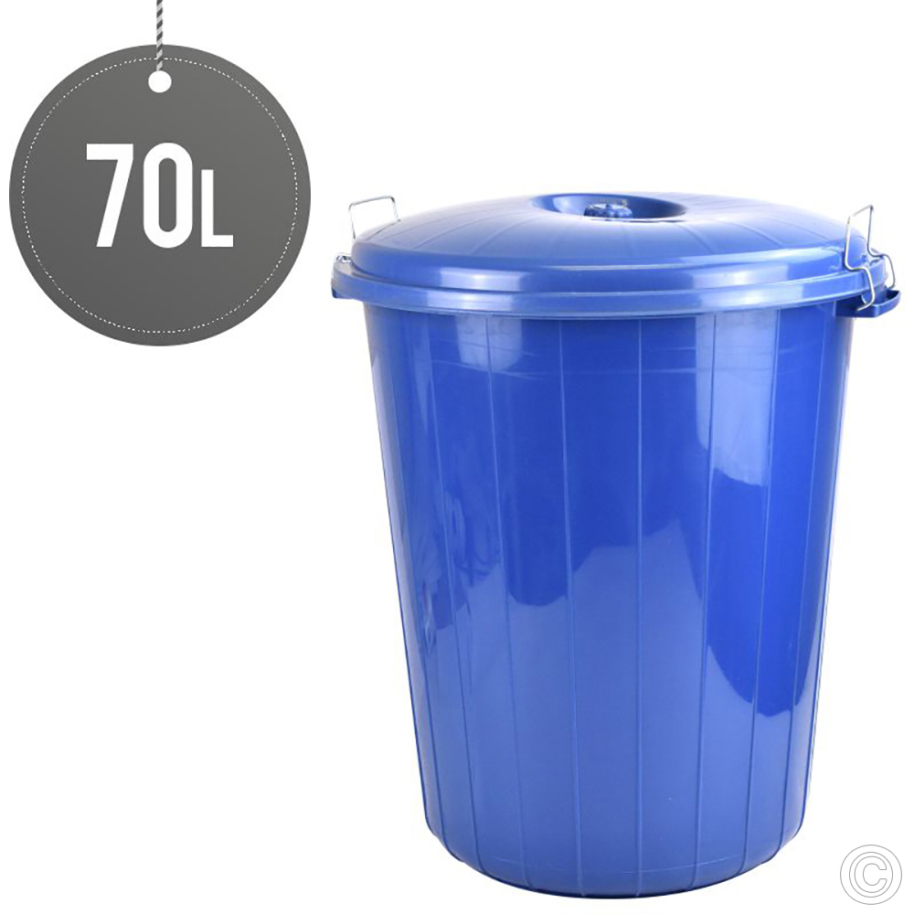 Lock Bin With Lid 70 L Blue