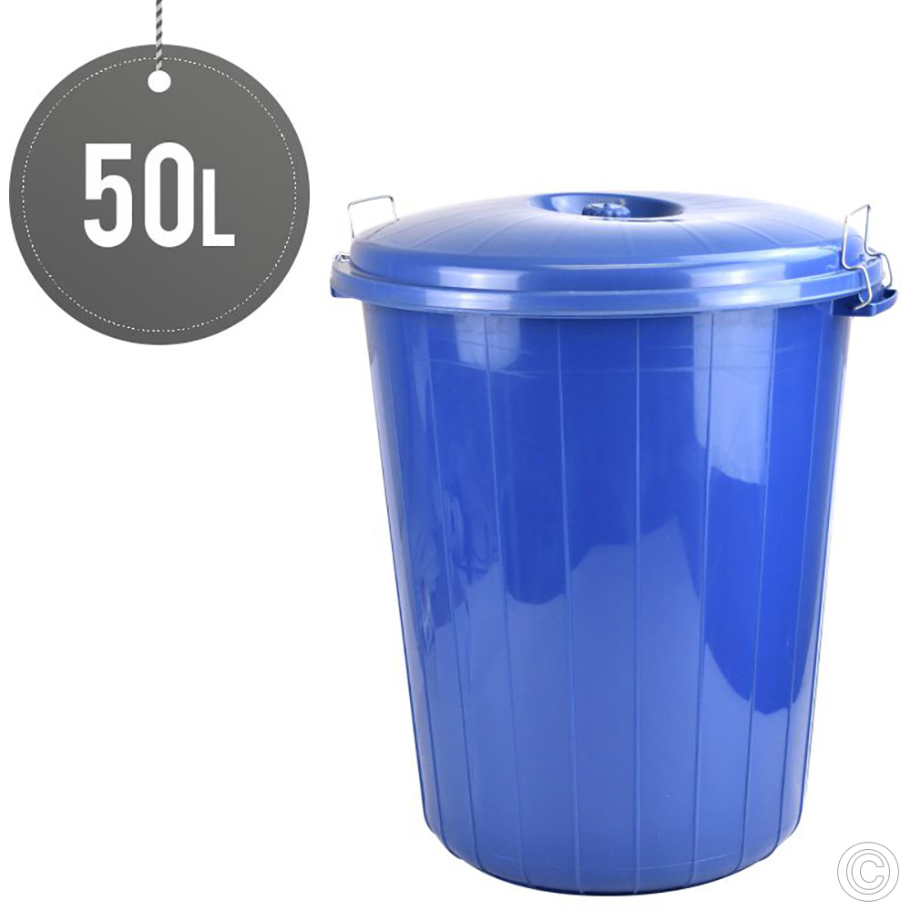 Lock Bin With Lid 50 L Blue