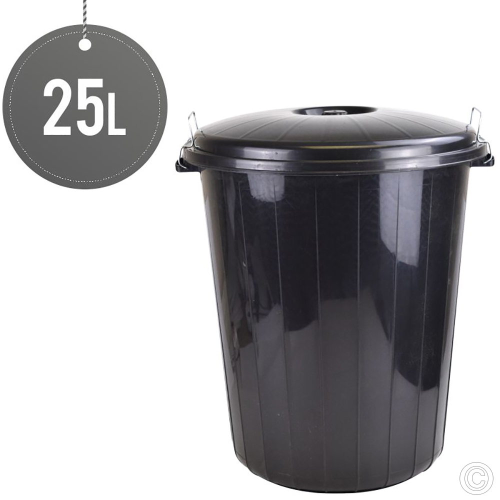Lock Bin With Lid 25 L Black