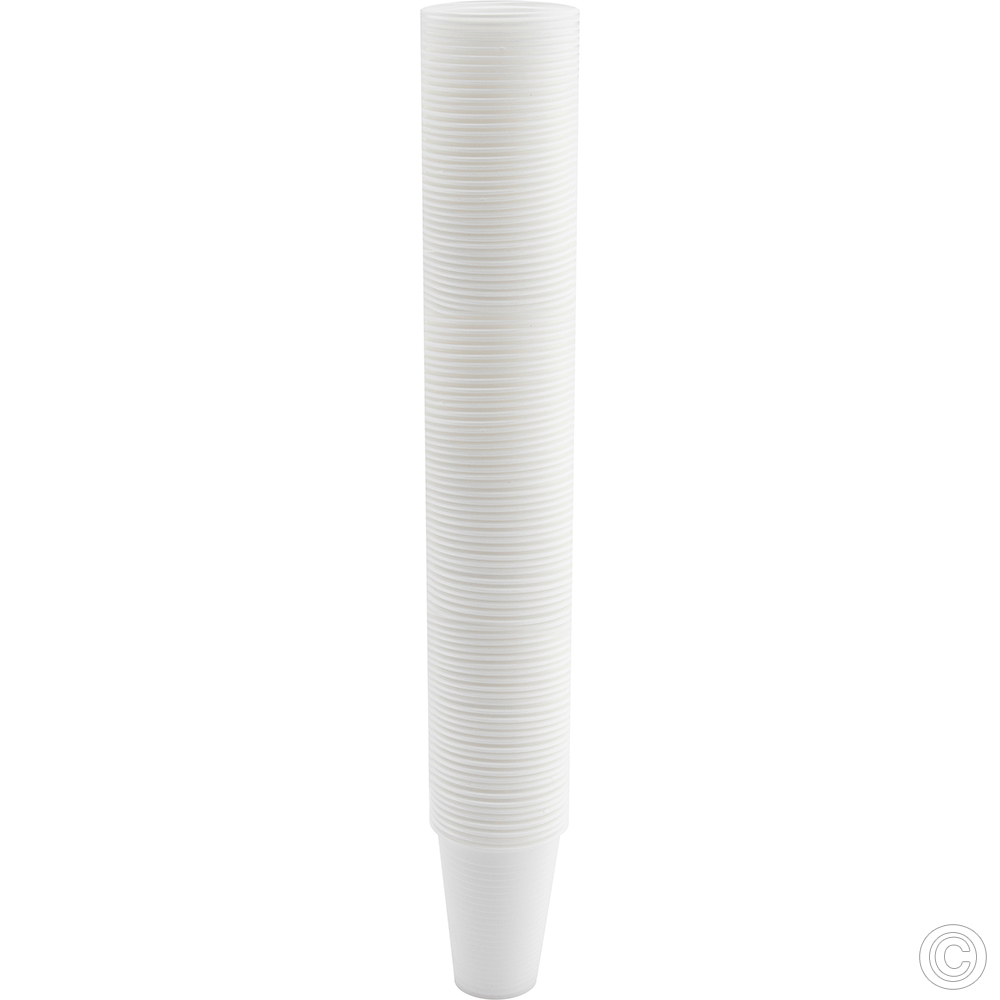 Reusable Plastic Cups 7oz 100 Pack White
