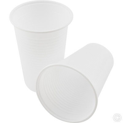 Reusable Plastic Cups 7oz 100 Pack White
