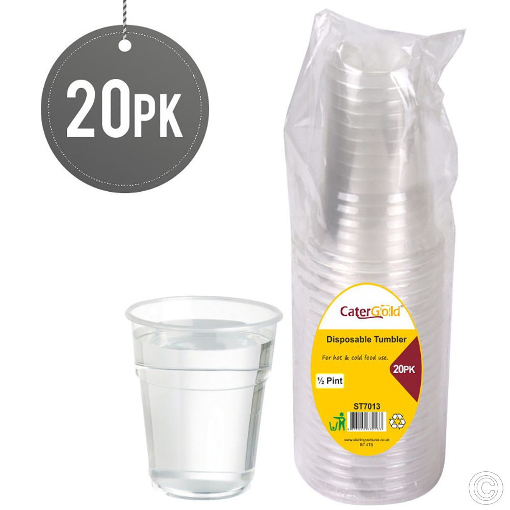 Reusable 1/2 Pint Tumbler 20 Pack