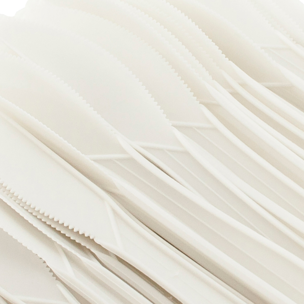 Reusable Plastic Knife White 100s