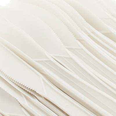 Reusable Plastic Knife White 100s