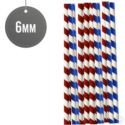 Compostable Paper Straws 6MM x 190MM 50 Pack