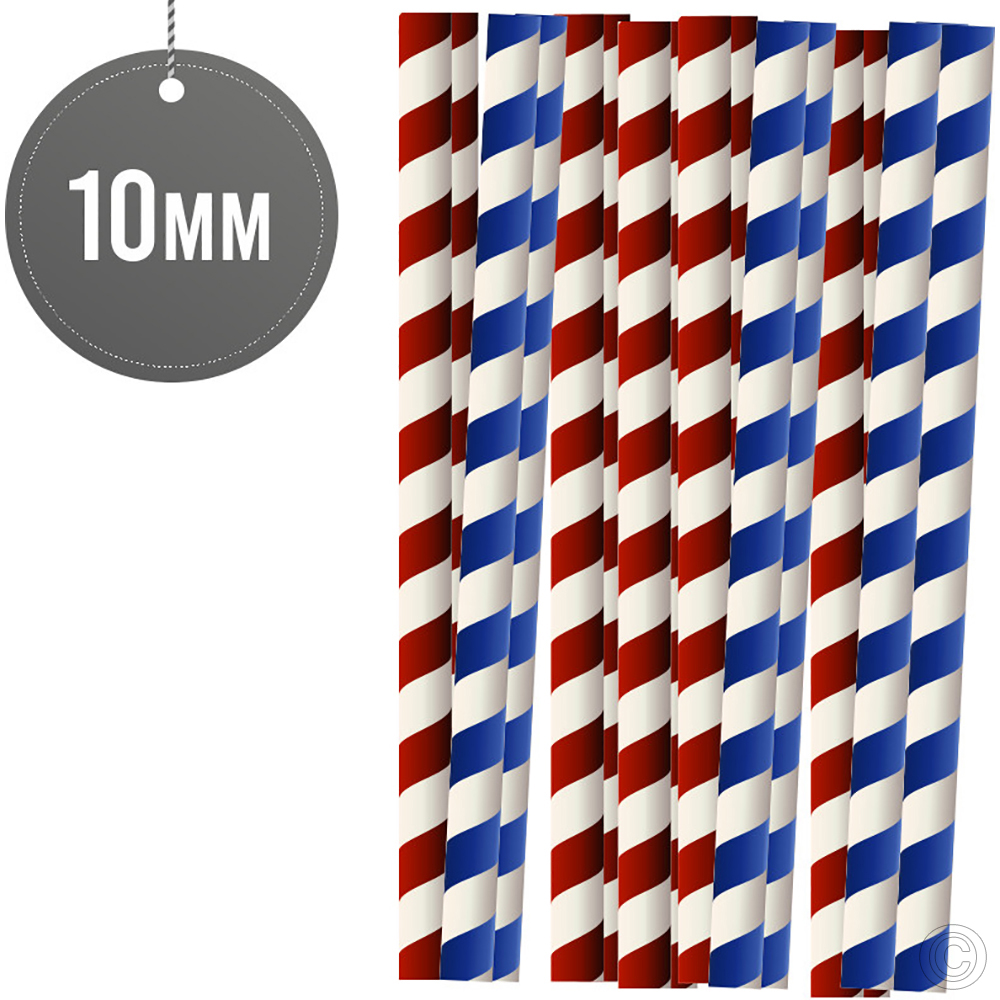 Jumbo Smoothie Paper Straws 10MM x 190MM 40 Pack