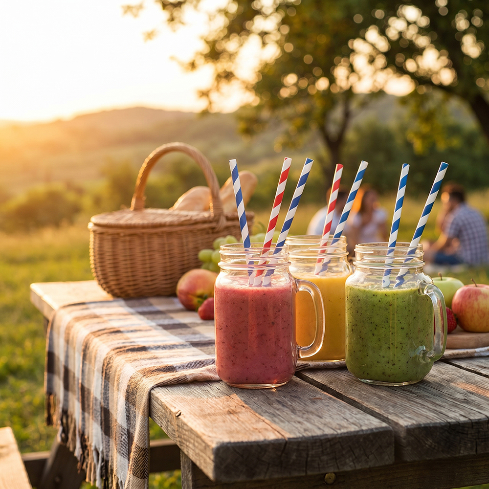 Jumbo Smoothie Paper Straws 10MM x 190MM 40 Pack image