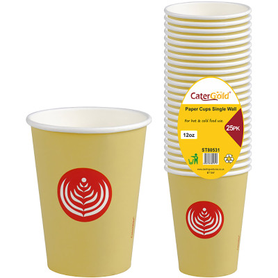 Single Wall Paper 12oz 25 Pack