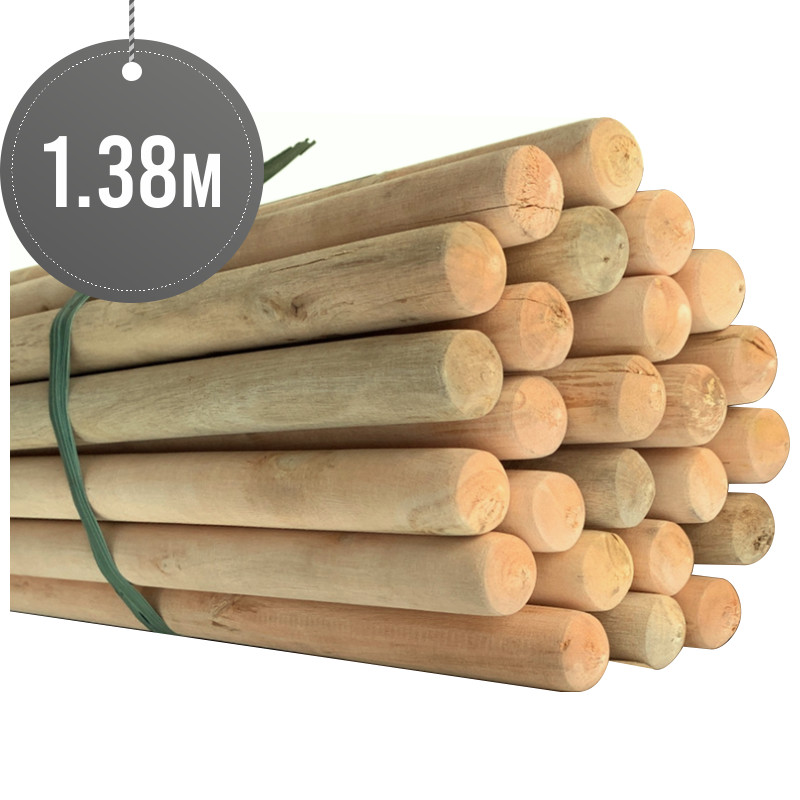 Thick Wooden Mop Stick XL 138 x 2.85cm