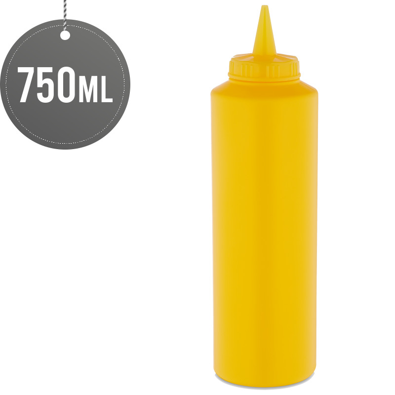 Wide Neck Squeeze Sauce Bottle Yellow 750ml (26oz)