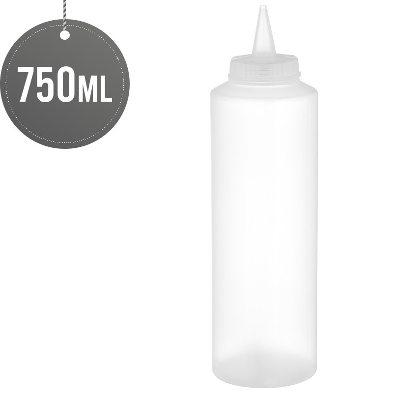 Wide Neck Squeeze Sauce Bottle Clear 750ml (26oz)