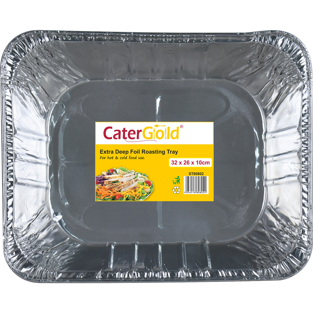 Foil Extra Deep Roasting Tray 32x26x10cm