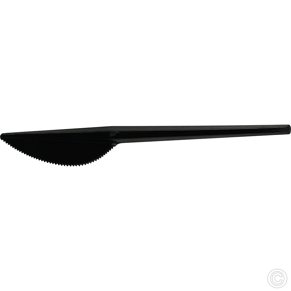 Reusable Plastic Knives Black 100 Pack 