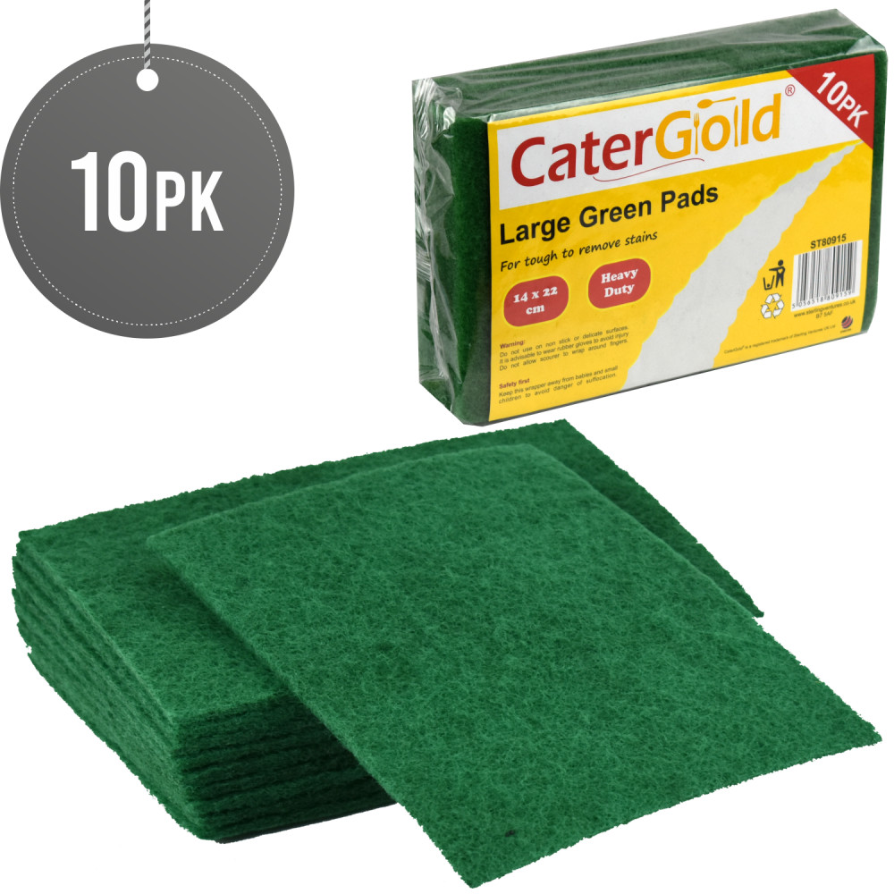 CaterGold Catering Green Pads 10 Pack 