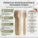 Compostable Wooden Forks 50 Pack Cutlery image