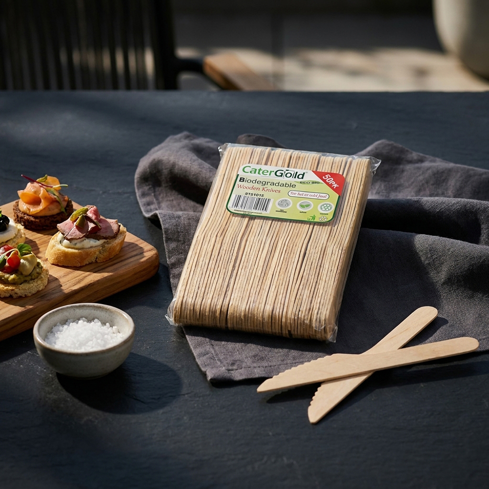 Compostable Wooden Knives 50 Pack
