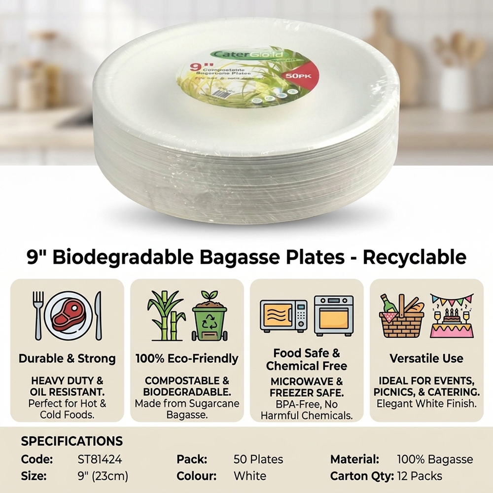 Compostable Bagasse Plates 9