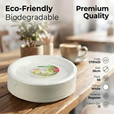 Compostable Bagasse Plates 10