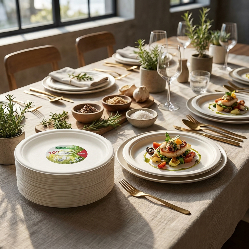 Compostable Bagasse Plates 10