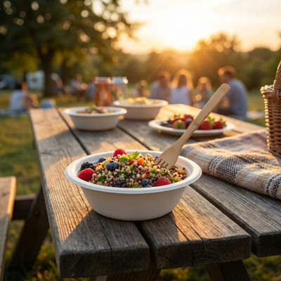 Compostable Bagasse Bowl 12oz 50 Pack