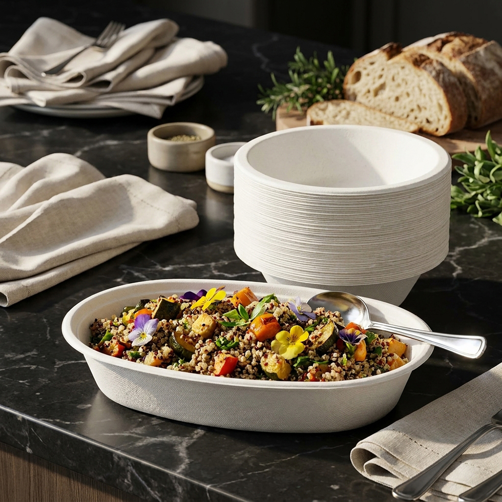 Compostable Bagasse Bowl 12oz 50 Pack
