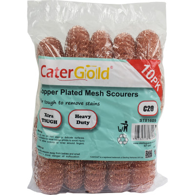 CaterGold Copper Mesh Scourer C20 10 Pack