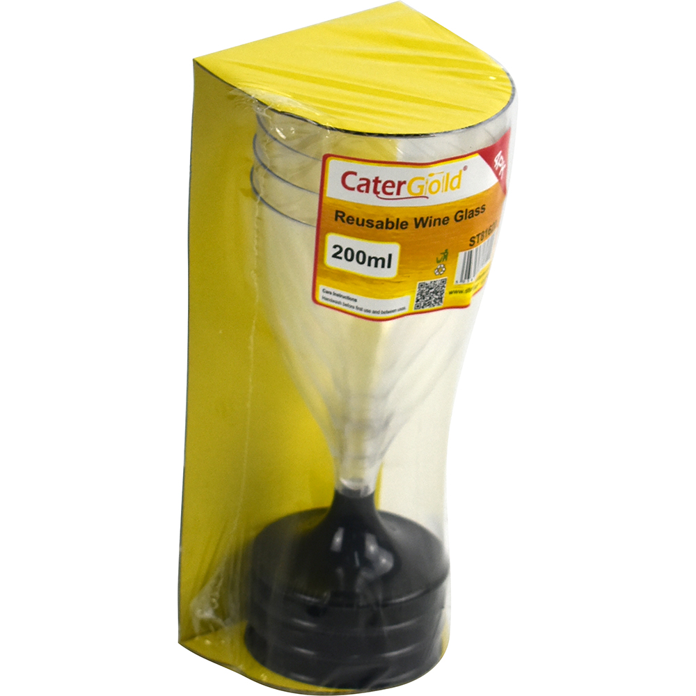 Reusable Wine Glass 200ml 4 Pack
