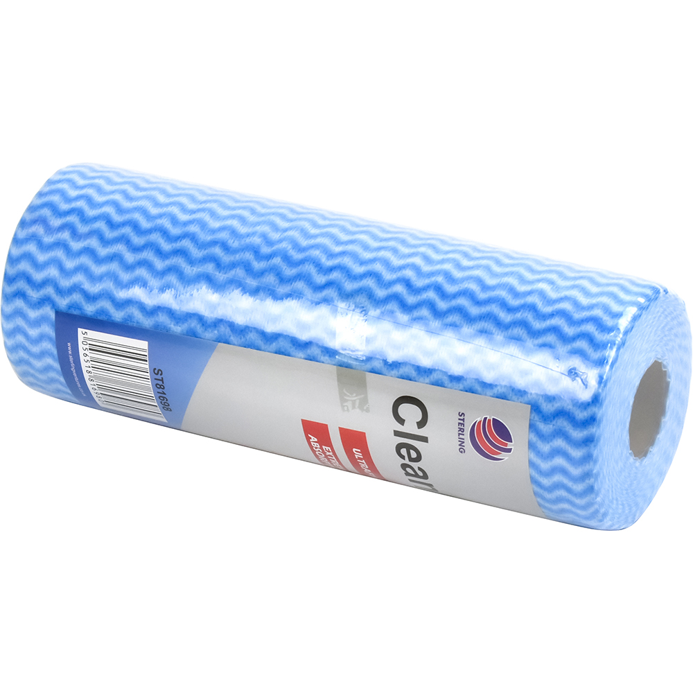 Non-Woven Cloth Rolls Blue 100 Pack