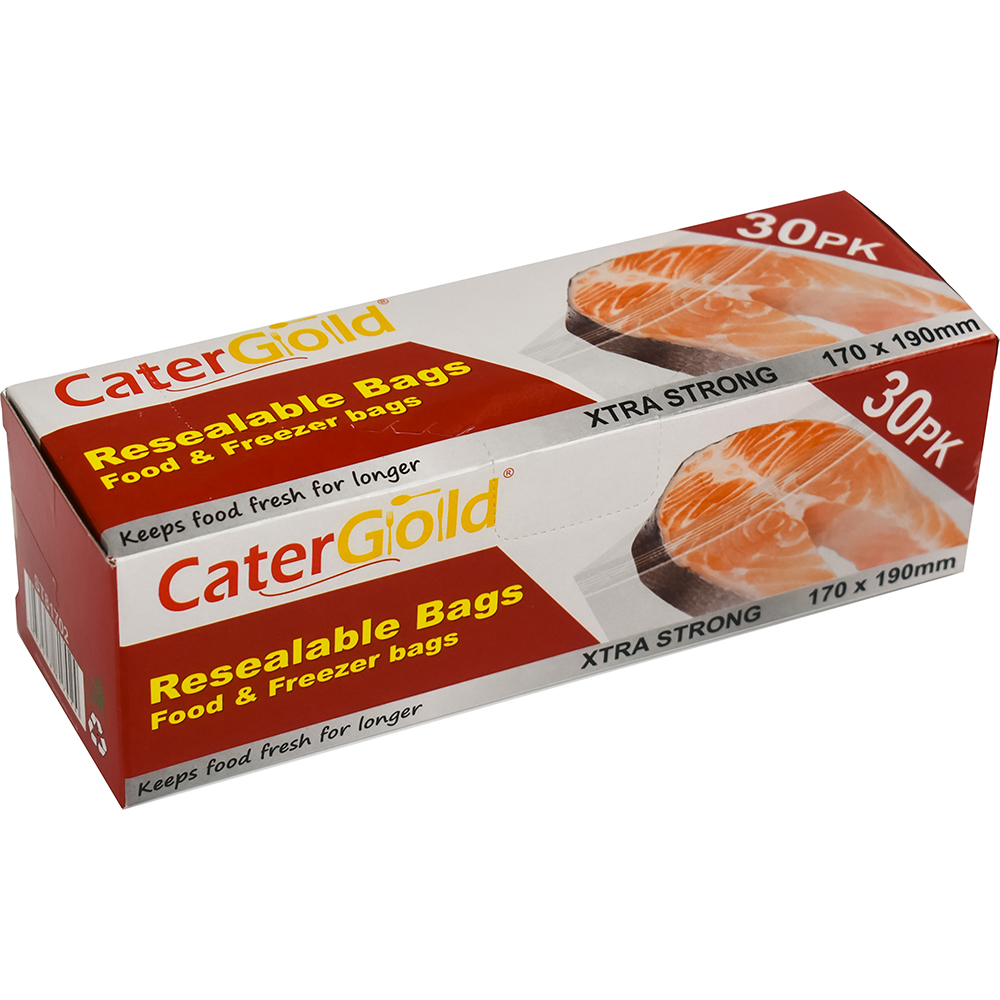 Resealable Freezer Bags 30 Pack 170 x 190mm